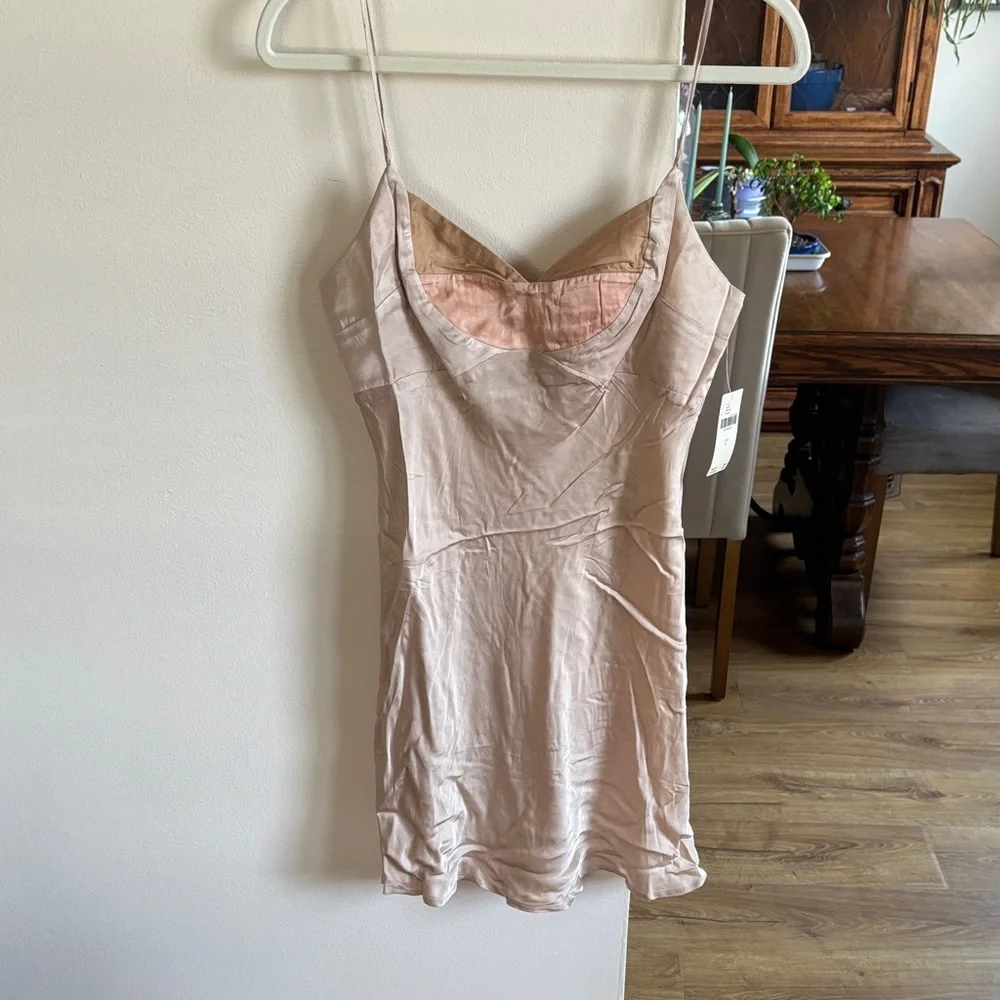Anthropologie Satin Slip Dress - Picture 3 of 6